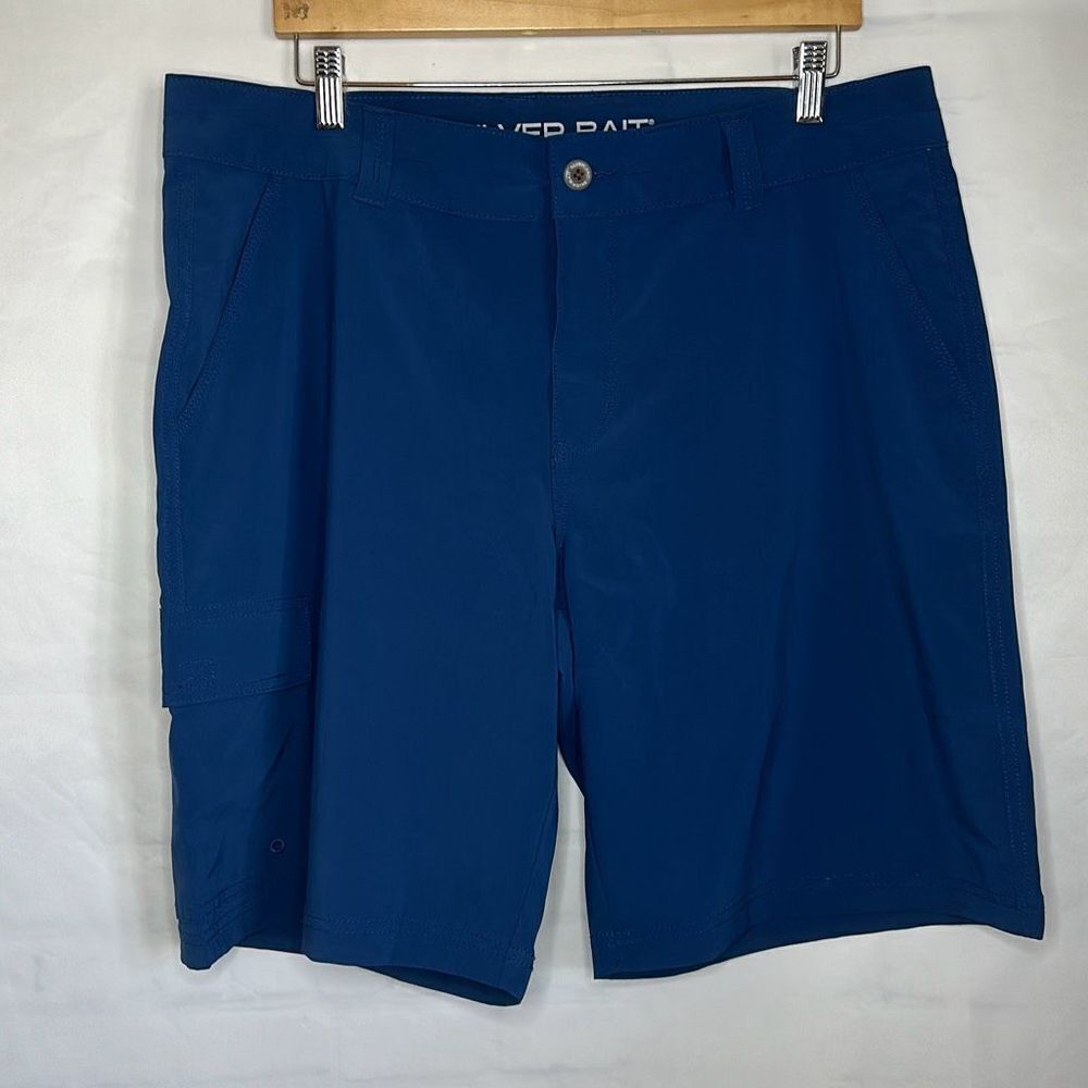 Silver Bait Mens Blue Cargo Golf Shorts size 38‎ Polyester Spandex